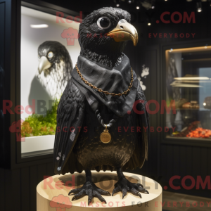 Black Quail mascot costume...