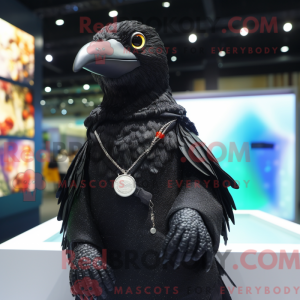 Black Quail mascot costume...