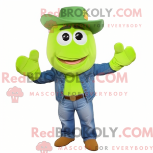 Lime Green Mango mascot...