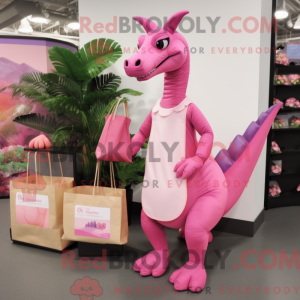 Pink Parasaurolophus mascot...