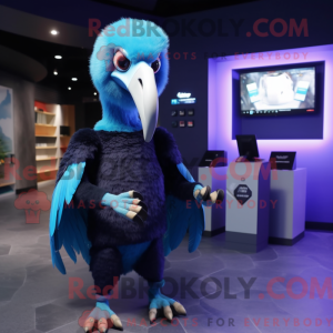 Blue Vulture mascot costume...