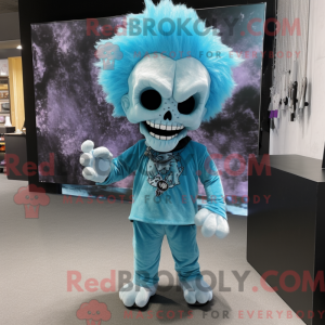 Máscara de caveira Sky Blue...