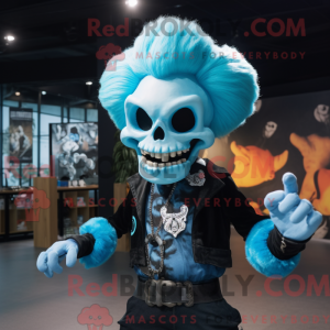 Máscara de caveira Sky Blue...