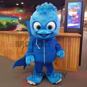Blue Betta Fish mascot...