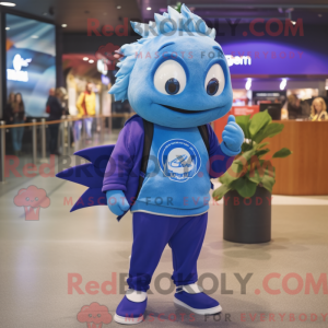 Blue Betta Fish mascot...