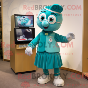 Postava maskota Teal Candy...