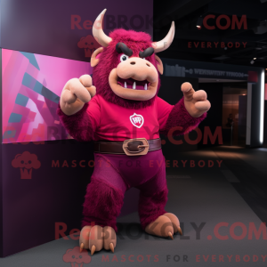 Magenta Minotaur maskot...