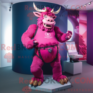 Magenta Minotaur maskot...