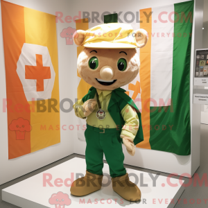 Gold Irish Flag mascot...