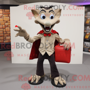 Tan Vampyr maskot kostume...