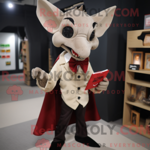 Tan Vampire mascot costume...
