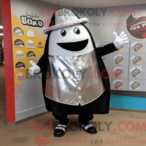 Silver Tacos mascot costume...