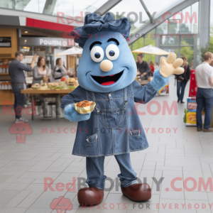 Grå Currywurst maskot...