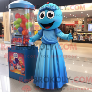 Blue Gumball Machine maskot...