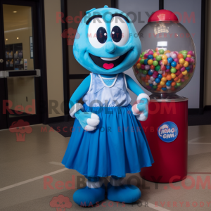 Blue Gumball Machine maskot...