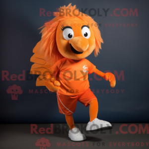 Orange Betta Fish mascot...