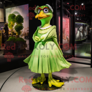 Lime Green Geese mascot...