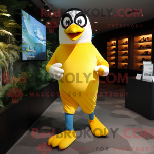 Gul Penguin maskot drakt...