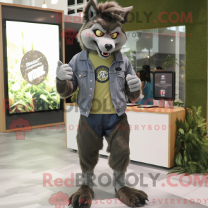 Olive Werewolf mascot...