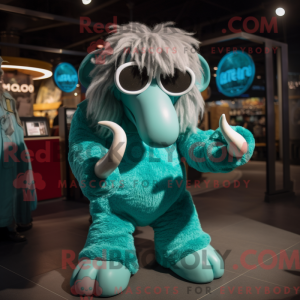 Teal Mammut Maskottchen...