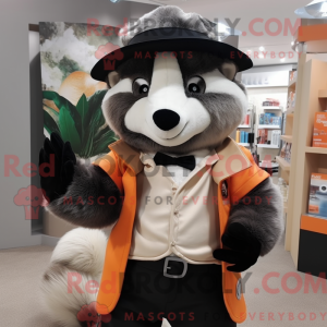 Peach Badger Maskottchen...