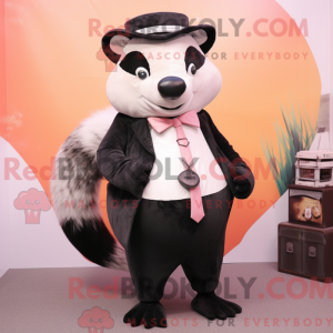 Peach Badger mascot costume...