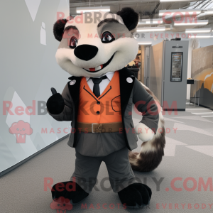 Peach Badger mascot costume...