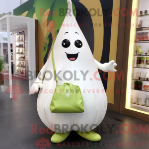 White Pear mascot costume...