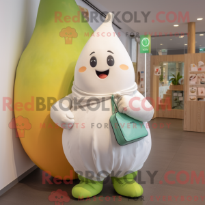 White Pear mascot costume...
