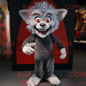 Gray Vampire mascot costume...