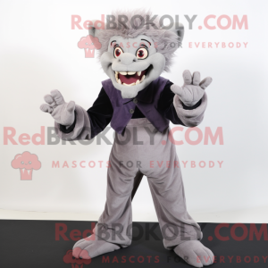 Gray Vampire mascot costume...