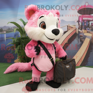 Pink Skunk Maskottchen...