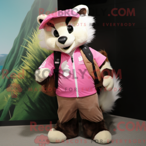 Pink Skunk Maskottchen...
