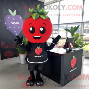 Black Strawberry mascot...