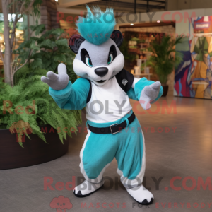 Turquoise Skunk mascot...