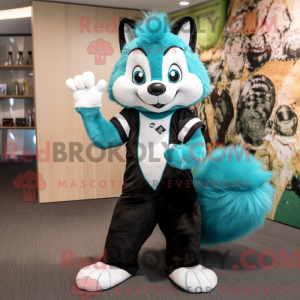 Turquoise Skunk mascot...