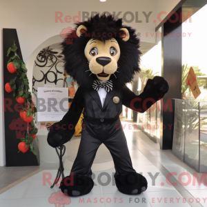 Black Lion mascot costume...