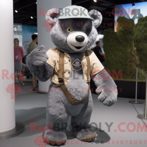 Gray Bear-maskotdraktfigur...