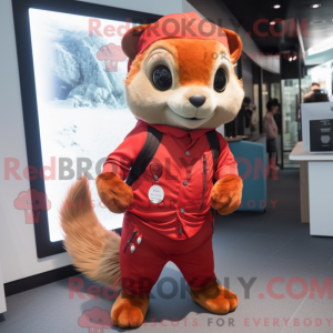 Red Flying Squirrel mascot...