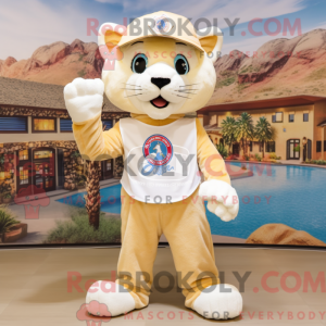 Cream Mountain Lion mascot...