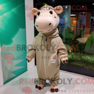 Tan Tapir mascot costume...