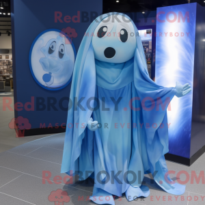 Blue Ghost mascot costume...