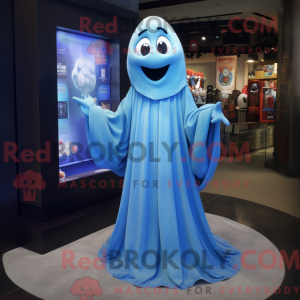 Blue Ghost mascot costume...