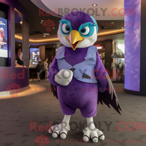 Purple Falcon mascot...