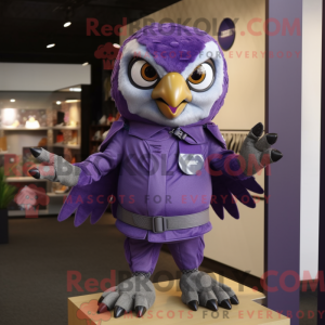 Purple Falcon mascot...
