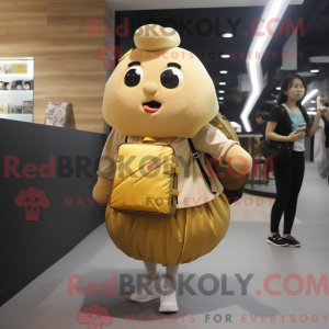 Gold Potato mascot costume...