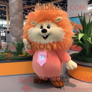 Peach Porcupine mascot...