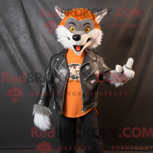 Orange Say Wolf maskot...