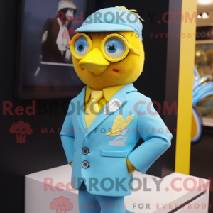 Cyan Canary Maskottchen...