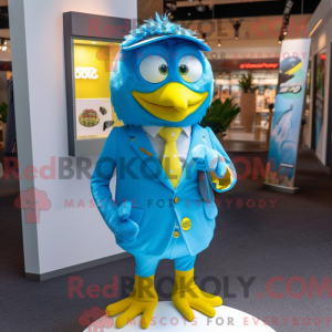 Cyan Canary Maskottchen...